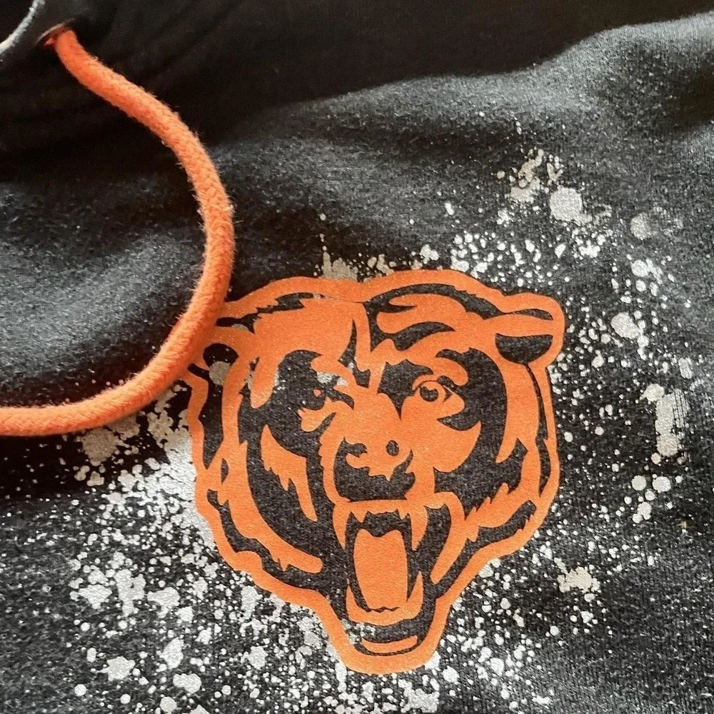 Chicago Bears Hoodie Sweatshirt Mens Medium Gray NFL Football Full Zip Pro Line